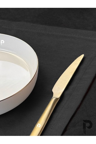 Siyah Kumaş Peçete Daily Serisi Kadife Görünümlü Siyah