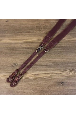 Rahat Hakiki Deri Slr Kamera Omuz Askısı Asılı Halat Canon Nikon Sony Fujifilm Panasonic İçin Uygun - Kahverengi