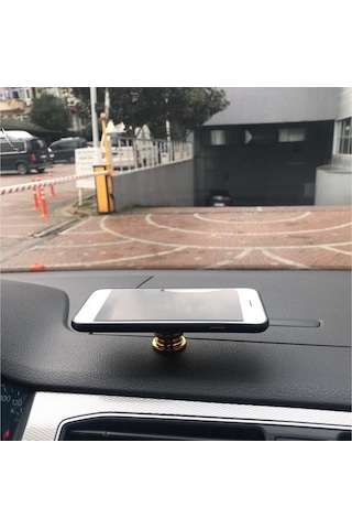Torpido Üstü Mıknatıslı Telefon Tutacağı Altın / Syte145