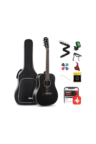 Donner Ec983 Akustik Gitar Seti Siyah