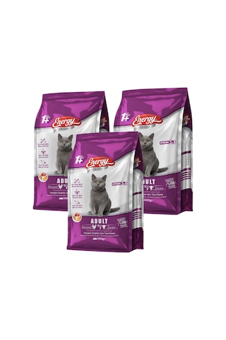 Energy Gurme Yetişkin Kedi Maması 3 x 500 G