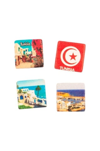 Tunus Temalı Dörtlü Taş Magnet