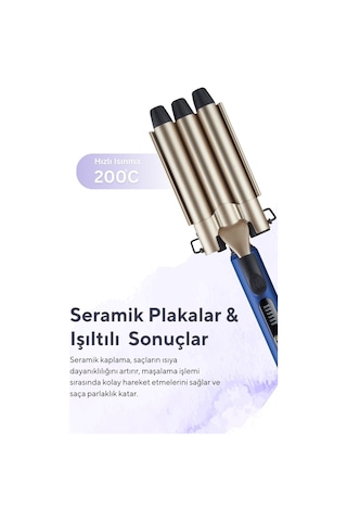 Kumtel Profesyonel HHC-03 Seramik Wag Su Dalgası Saç Maşası