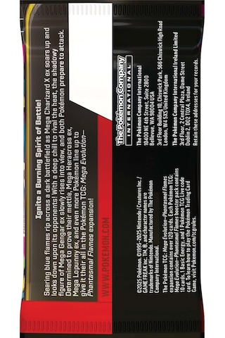 Pokemon Orjinal Lisanslı Tcg Mega Evolution Phantasmal Flames 1 Paket 10 Kart Mini Albüm Seti - Mod