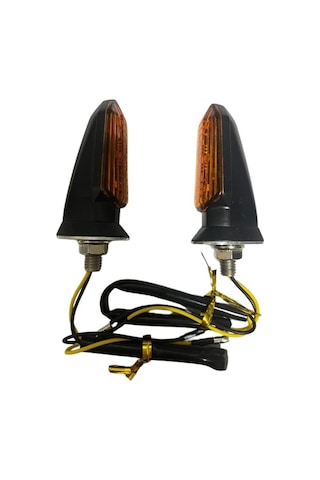 Carub Motosiklet Sinyal Lamba Üniversal 12v Sarı Cam Sarı Led 2li