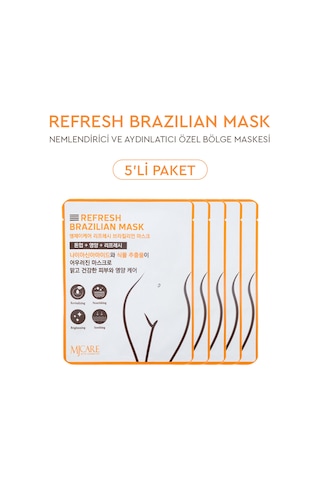 Mjcare Refresh Brazilian Mask - Yatıştırıcı, Nemlendirici Ve Aydınlatıcı Özel Bölge Maskesi 5'li
