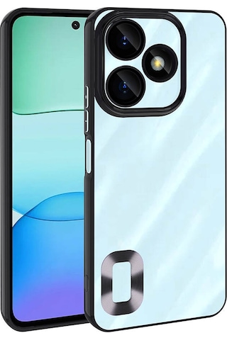 Xiaomi Redmi 13 4g Kılıf Kamera Korumalı Logo Gösteren Zore Omega Kapak-siyah Siyah