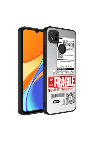 Goocamp Redmi 10a Kılıf Aynalı Desenli Kamera Korumalı Parlak Mirror Kapak - Fragile Fragile