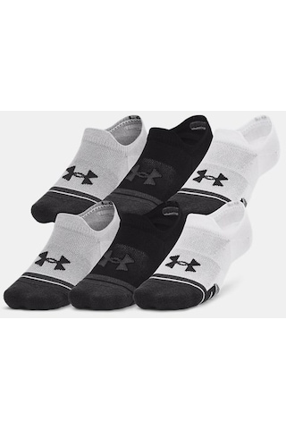 Under Armour Unisex UA Performance Tech 3’lü Paket Ultra Low Tab Çorap 1379502-011 Beyaz - Gri