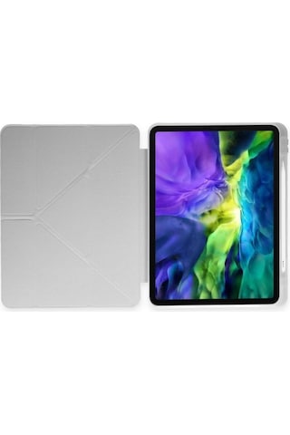 Apple Uyumlu iPad Pro 12.9 Inç 5. Ve 6. Nesil 2021 / 2022 M2 Çip Kalem Bölmeli Standlı Silikon Kılıf Kılıf