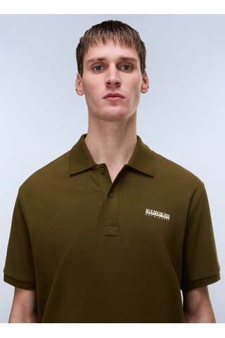Napapijri E-small Box Ss-np0a88tqg3a1 Kahve Erkek Polo T-shirt Kahverengi
