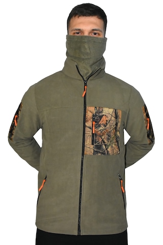 Mysia Outdoor Avcı Tipi Polar Mont Kalın Polar, Kamuflaj Desenli Cepli, Termal Outdoor Mont Açık Haki