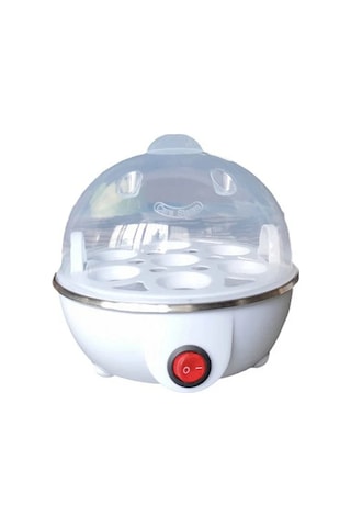 Yumurta Pişirici Otomatik Kapanma Ev 7 Yumurta Çok Fonksiyonlu Buğulanmış White L