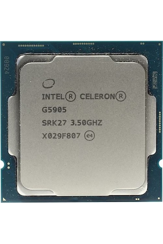 Intel Celeron G5905 3.5 GHz LGA1200 4 MB Cache 58 W İşlemci Tray