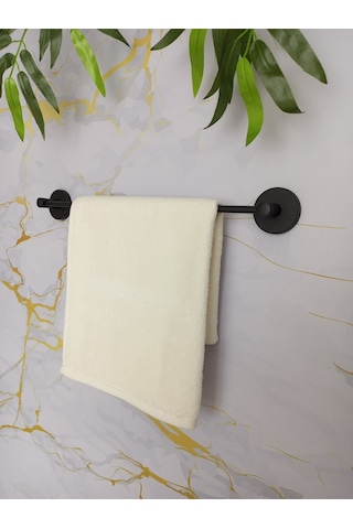 Yapışkanlı Banyo Aksesuar Seti 3 Lü Banyo Köşeliği Eko-uzun Havluluk-tuvalet Kağıtlığı-bornozluk Siyah