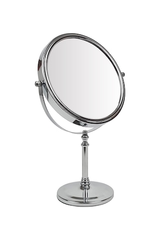 Krom Çift Taraflı Makyaj ve Masa Aynası 35 CM MB030
