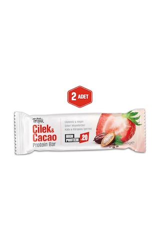 Çilek Ve Kakao Aromalı Protein Bar 45 G Protein İçeren Atıştırmalık Ve Sporcu Barı 2 Adet
