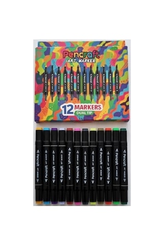 12 6 Li Marker Profosyonel Boya Kalemi 2163