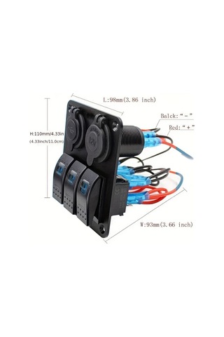 Motion003 3 Adet Usb Sarjli Sigara Cakmagi 12v 24v Kirmizi Kaya Paneli Gece Aydinlatmali Araba Karavan Kamyonlar Icin