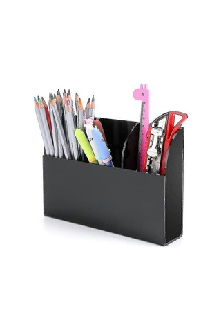 Ganzhoushop Uzaktan Kumanda Tutucu Duvara Monte Akrilik Masa Düzenleyici 3 Bölmeli Siyah