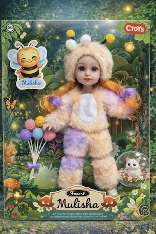 Ctoy Kostümlü Oyuncak Bebek Seti Peluş Arı Kostümlü Koleksiyonluk Bebek Ctoy-qj183d