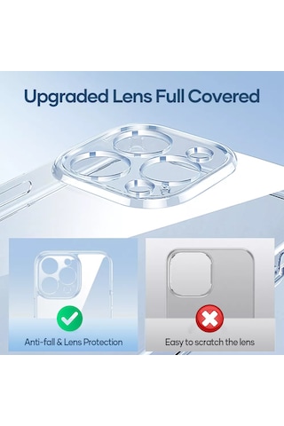 İphone 14 Pro Max Şeffaf Kılıf Kamera Korumalı Şarj Soket Tıpalı