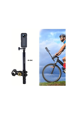 Xuweiwei Suit Aluminyum Alaşımlı Motor Bisiklet Gopro Hero 12 11 Djı Insta360 X4 X3 X2 Aksiyon Kamera Askılık Monopod -