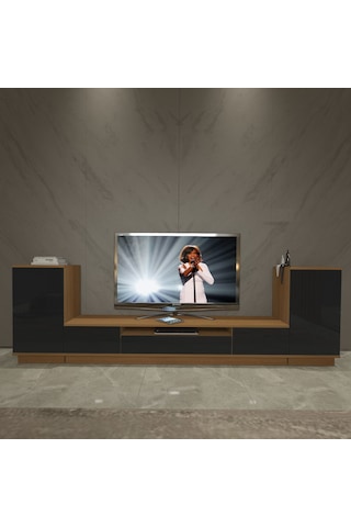 Decoraktiv Trendstyle On2s Mdf Tv Ünitesi Tv Sehpası Ceviz - Siyah