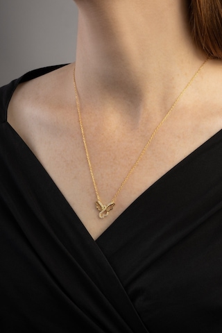 vefalı Bff 18 Ayar Sarı Altın Kaplama 48 Cm Gümüş Arkadaş Kolyesi