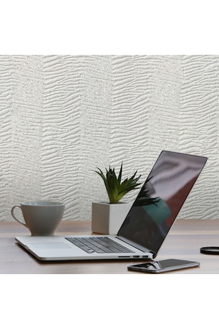 Tink 3d Kendinden Yapışkanlı Akustik Keçe Panel Duvar Kağıdı Desenli 52x98 Cm 2 Adet 1 M² Beyaz