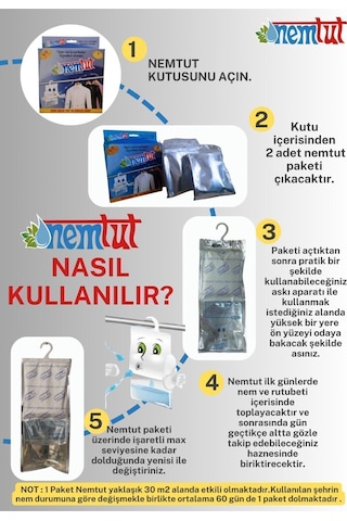 Nem Alıcı Rutubet Emici Koku Giderici Korozyon Önleyici 5 Kutu Içerisinde 10 Paket