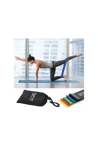 Gymo Çantalı Direnç Bandı Fitness Pilates Esnetme Lastiği 5'li