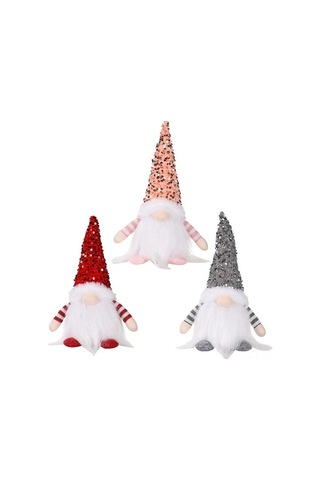 Xianwen Reedark 3'lü Noel Işıklı Peluş Santa Bebek Süsleri -