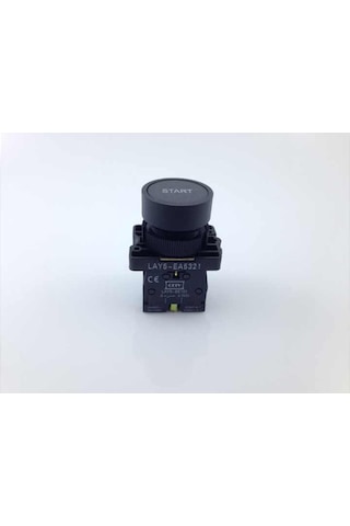 1 Adet İşaretli (Start) Siyah Plastik Yaylı Buton Ø22Mm 250Vac