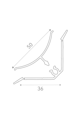 Süpürgelik Pvc Profil 50X50 Iç Bükey Düz Beyaz- 1 Boy 3,66 Metre