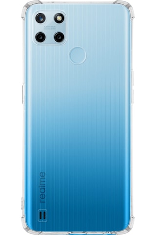 Realme C25 Kılıf Kamera Korumalı Antishock Köşe Korumalı Şeffaf Silikon Kapak