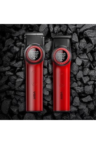 Vgr 001 Ve 977 2 Li Set Profesyonel Berber Makinası, Kablosuz Kuaför Sıfır T Ağız Makina Seti, Led Ekranlı Dlc Kaplama Bıçaklı 100 Dk