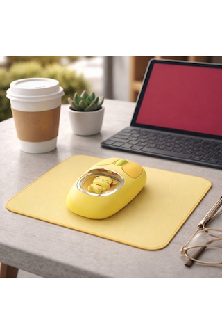 Pikacu Detaylı Sevimli Bluetooth Kablosuz Mouse Şarjlı Sessiz Çift Mod Diğer