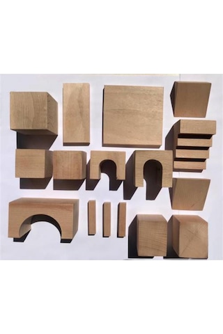 Ahşap Yapı Blokları 16 Parça