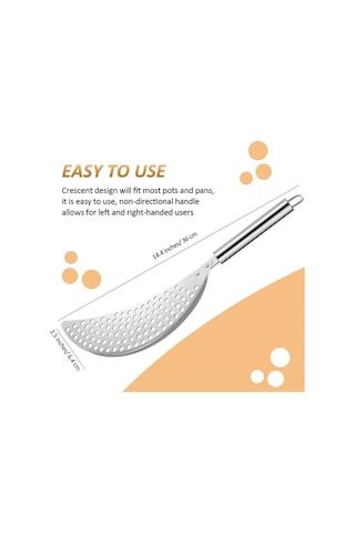 Ximistore9 Paslanmaz Çelik Çift Kulp Süzgeç - 10 İnç Tencere Uyumlu, Ergonomik Tutma Yerleri İle Pratik Süzme Çözümü Çok Renkli
