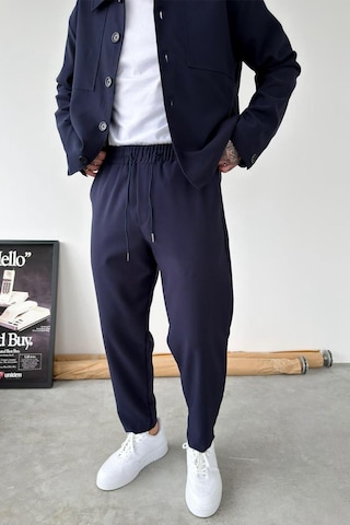 Lacivert Basic Boyfriend Kumaş Pantolon Lacivert
