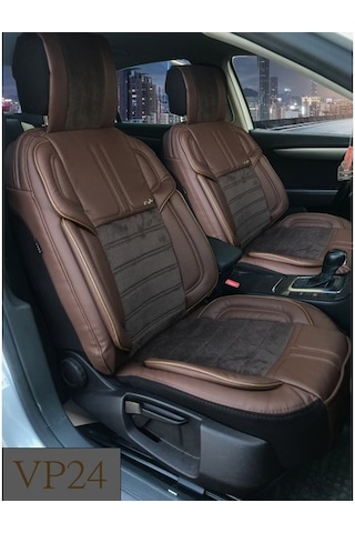 Oto Koltuk Kılıfı Ön Arka Vip Deri&Kumaş Minder Seti 8 Renk (343269614)