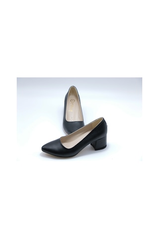Ayakkabımood 5290 5 Cm Kalın Topuk Topuklu Kadın Ayakkabı Siyah