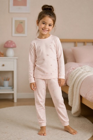 Eray Alp Kids Erkek Çocuk Pembe Karpuz Desenli Pijama Takımı Rahat Uyku Takımı