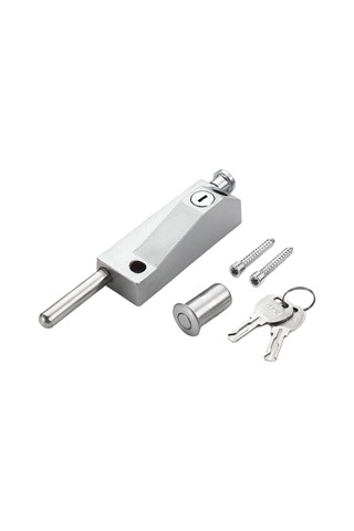 Jokmae Su Geçirmez Kapı Mandal Kilidi - Gümüş, 2 Anahtarlı