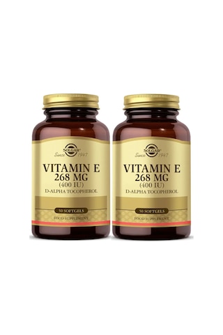 Solgar Vitamin E 400 IU Gıda Takviyesi 2 x 50 Kapsül