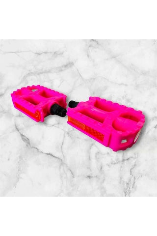 Pedal Mx-p620 Bmx Reflektörlü Bisiklet Pedalı Pembe Plastik Dış Yüzey Pedal Çocuk Bisiklet Pedal