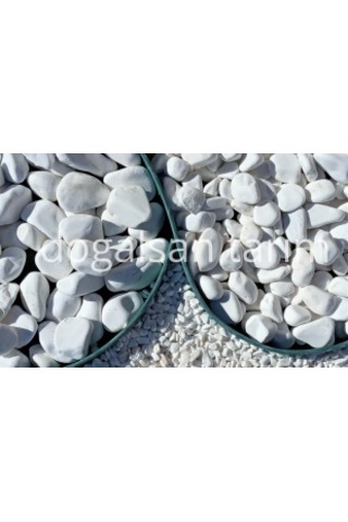 Beyaz Dolomit Taş 20 Kg 6-10 cm Dere Taşı Çakıl Taşı