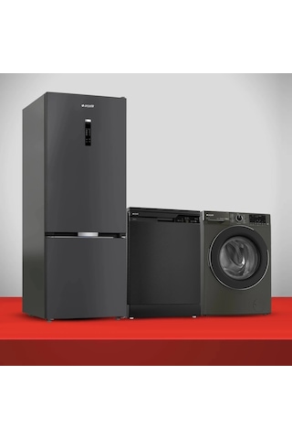 Arçelik 270475 EA + A 710 SI + 10140 MP OG Modern Siyah Çeyiz Paketi