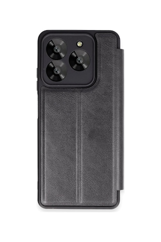 General Mobile Era 50 Kapaklı Kılıf İçi Süet Kaplı Ve Kartlıklı Pu Deri Kapak Ryc/flip Cover Siyah